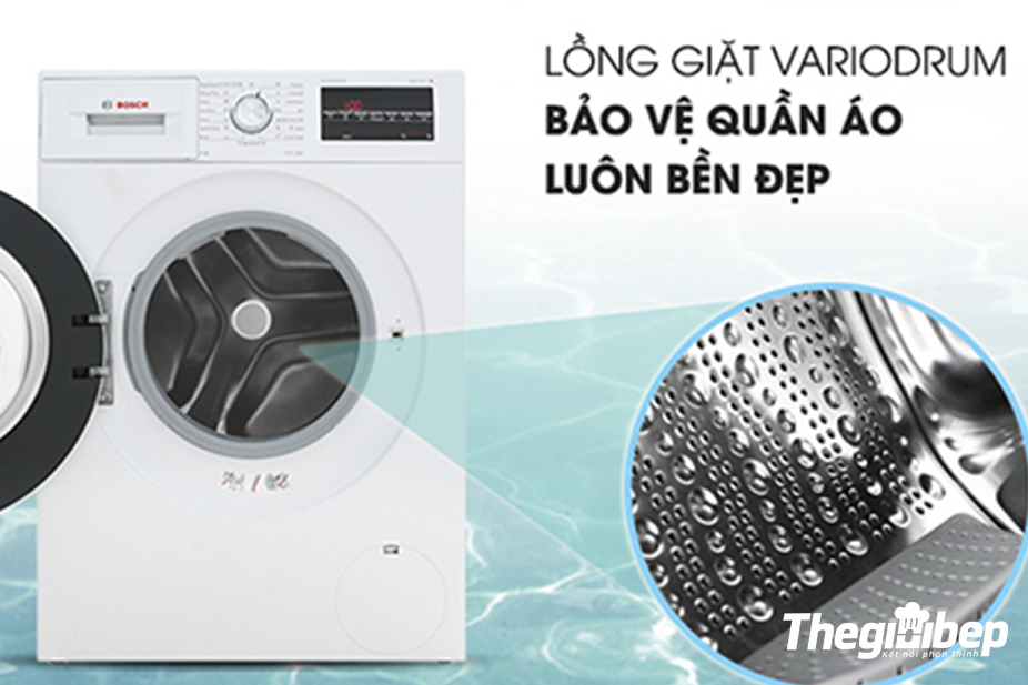 Máy giặt Bosch WAX32M40SG với lồng giặt bảo vệ quần áo