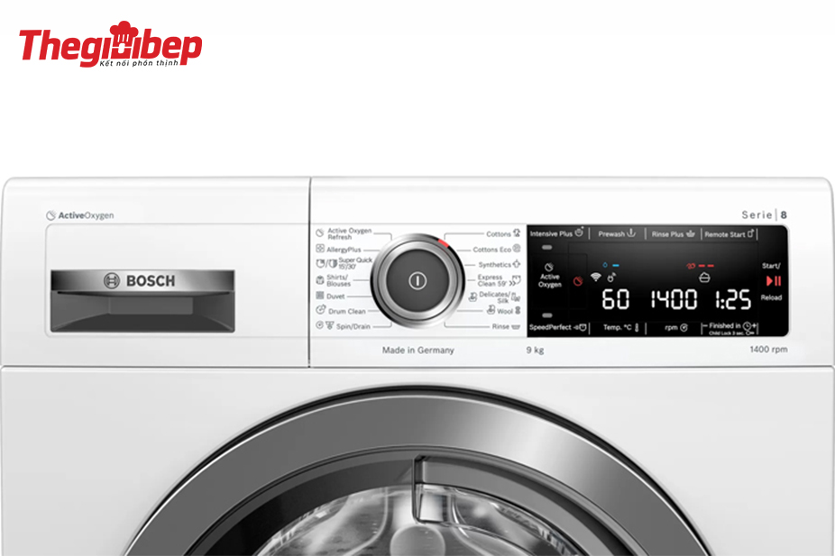 Bảng điều khiển hiện đại của Máy giặt Bosch WAV28L40SG 