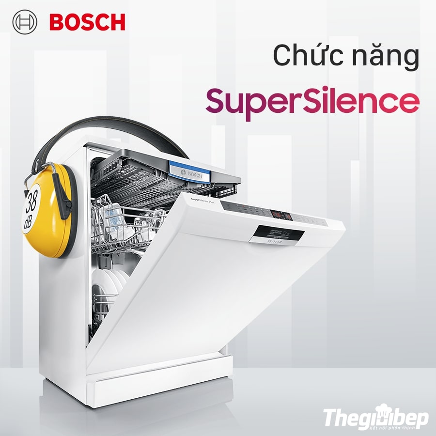 Máy rửa bát Bosch SMS46GI01P - Chức năng SuperSilence
