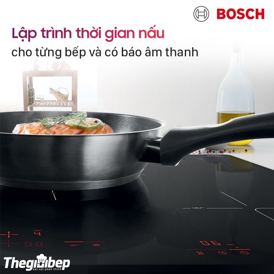 Lập trình thời gian nấu cho từng bếp và có báo âm thanh