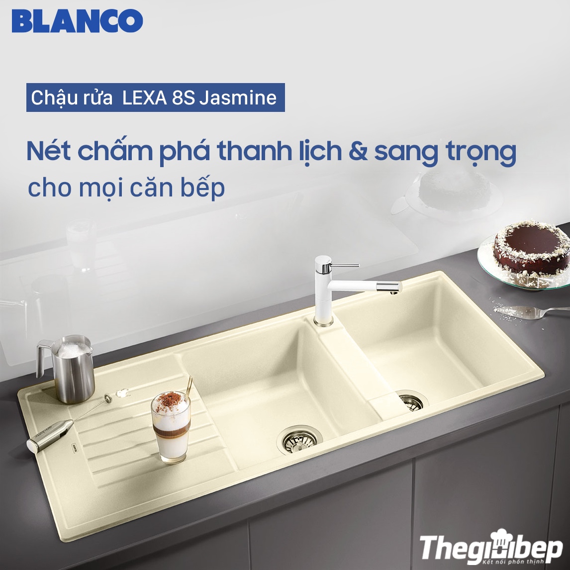 Chậu rửa bát Blanco LEXA 8S Jasmine